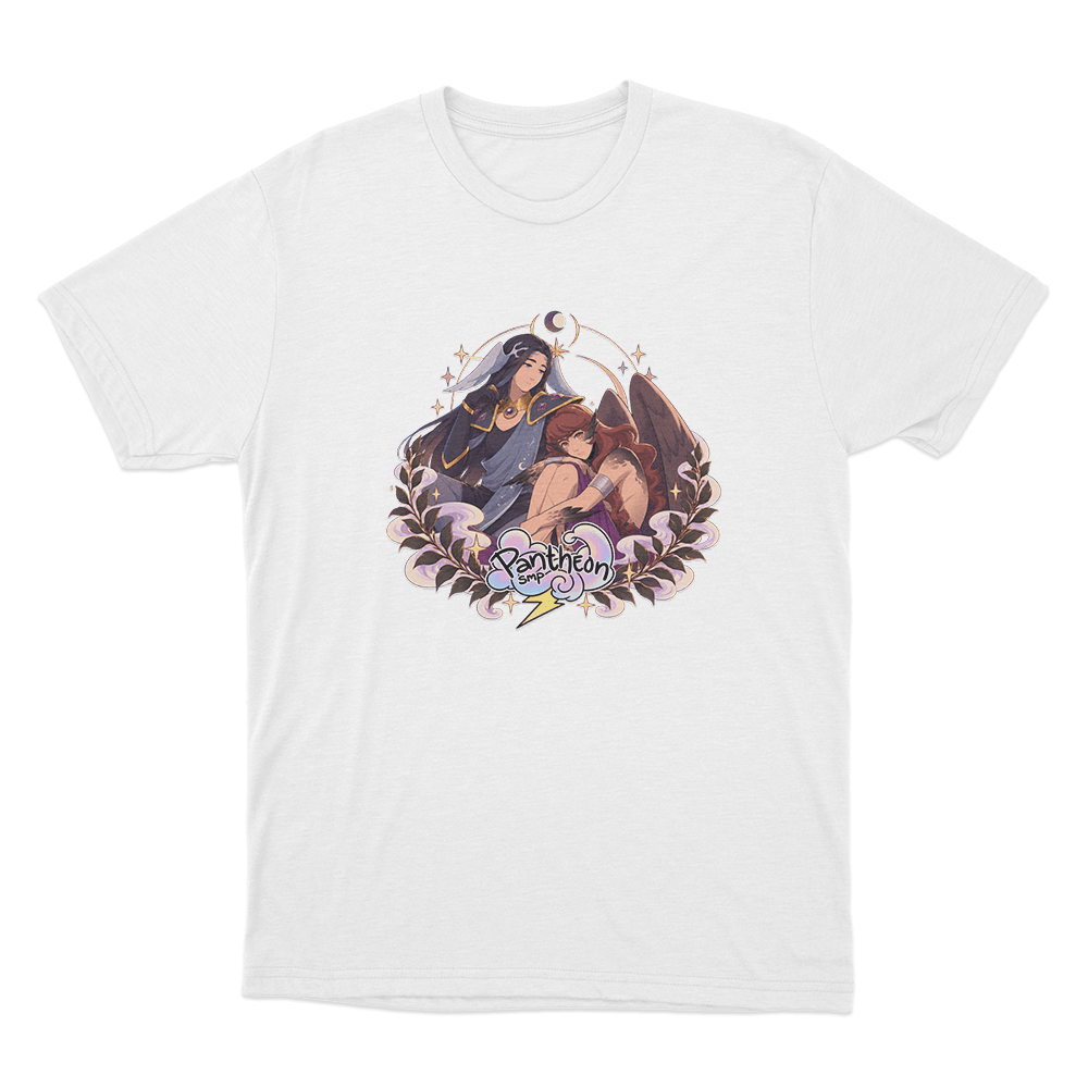 Apokuna & PearlescentMoon Unisex T Shirt White Apokuna PearlescentMoon Unisex T Shirt White